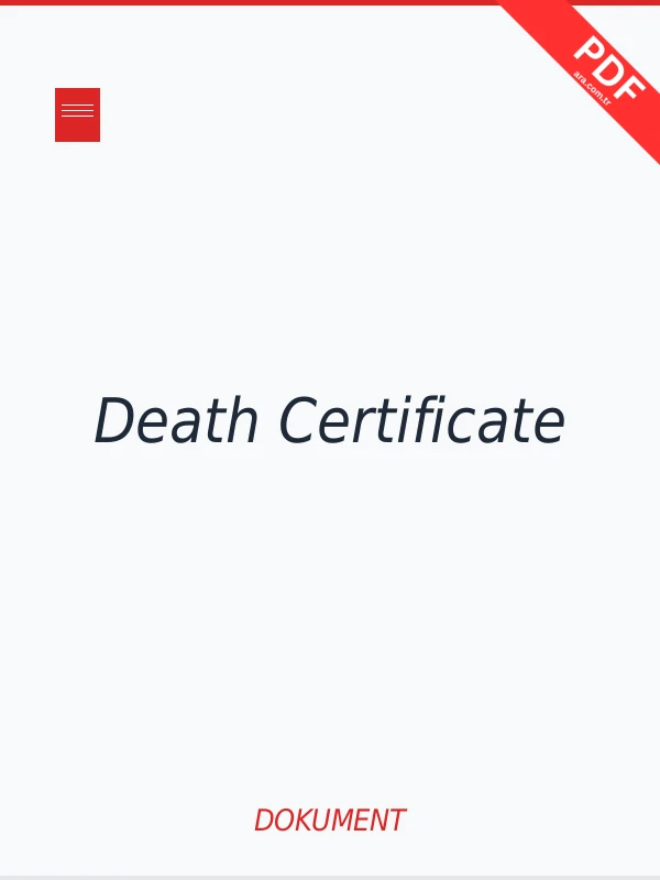 Death Certificate Download PDF