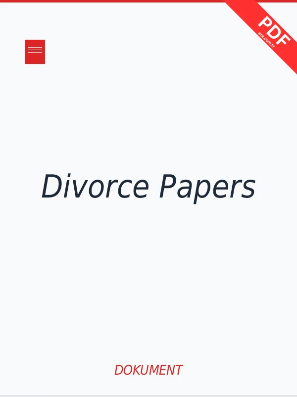 Divorce Papers Download PDF