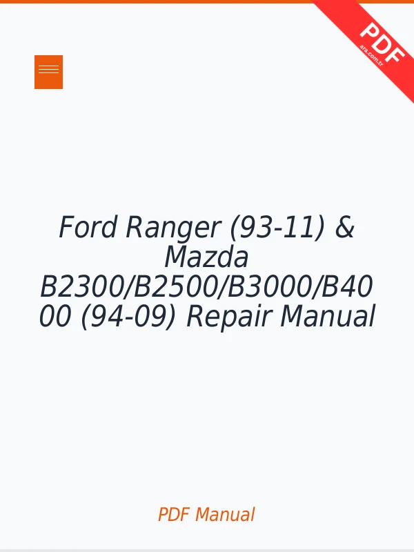 Ford Ranger (93-11) & Mazda B2300/B2500/B3000/B4000 (94-09) Repair Manual Repair Manual PDF